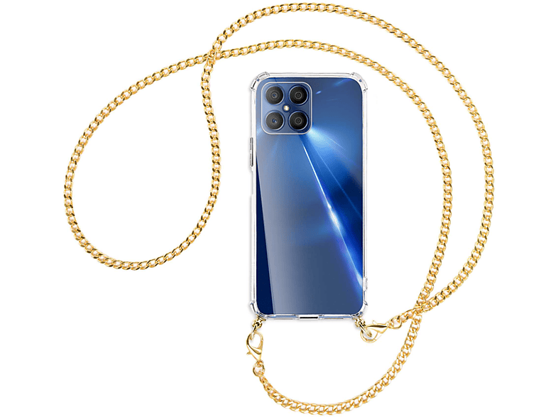 ENERGY Backcover, Kette Metallkette, X8, Honor, (gold) mit MTB MORE Umhänge-Hülle