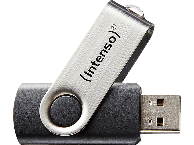 INTENSO 16GB Basic Line USB-Stick (schwarz-silber, 16 GB)