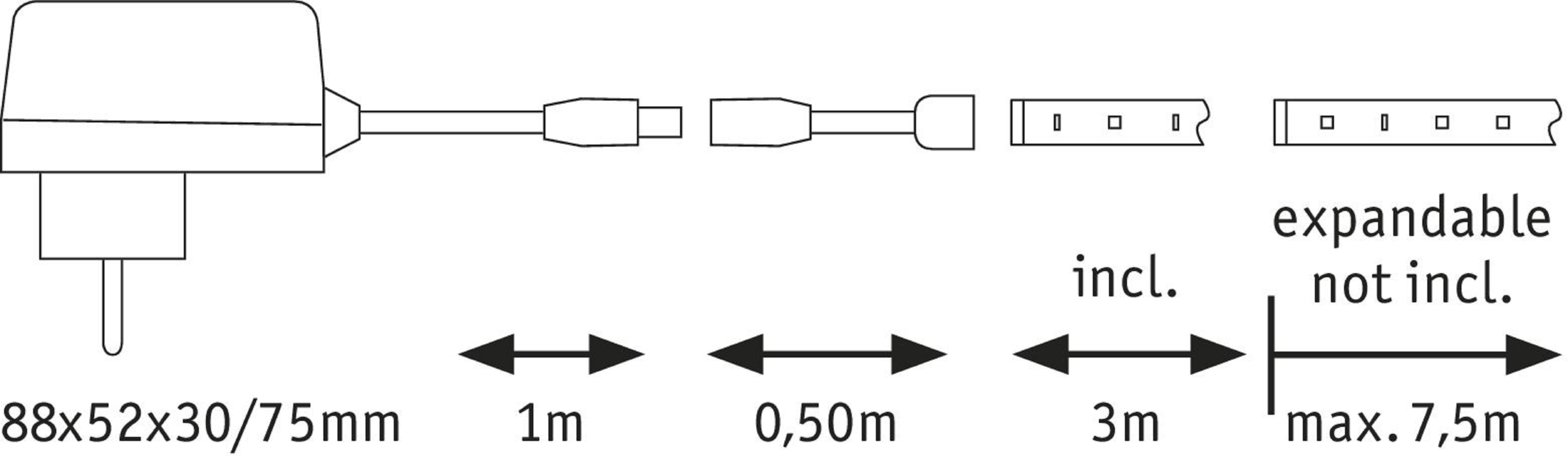 Universalweiß Strips LICHT LED PAULMANN YourLED (70510)