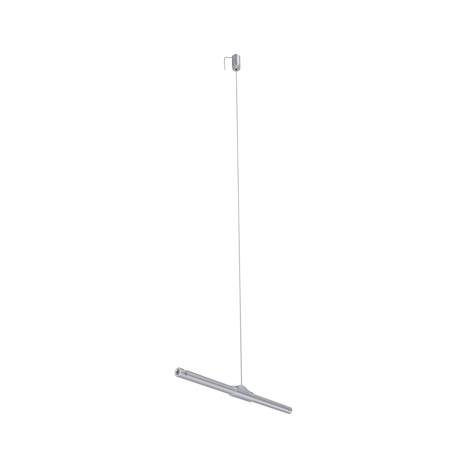 Lampa wisząca z cylindrycznym światłem.
