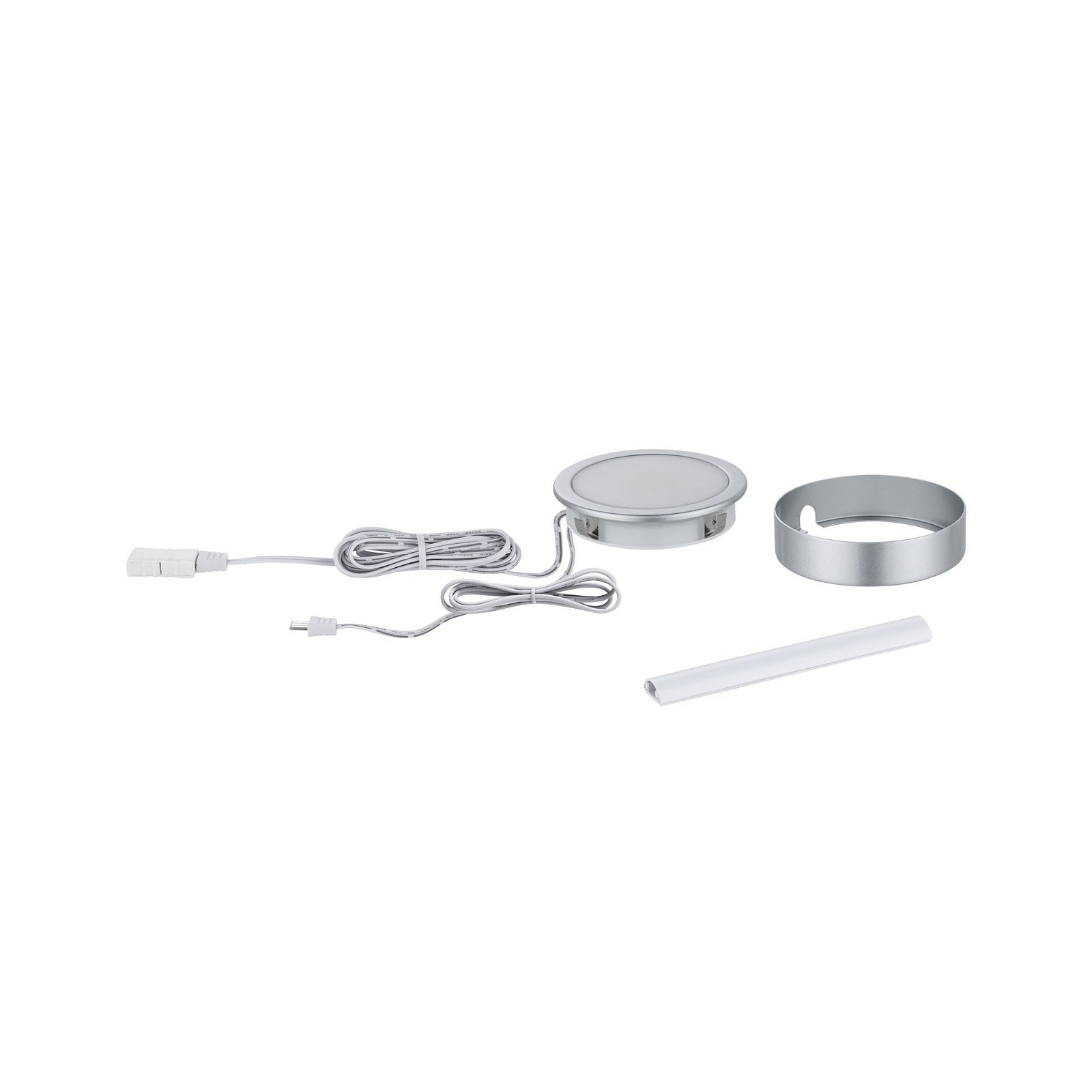 Ein dünner, linearer LED-Streifen mit gleichmäßig verteilten, kleinen Lichtern.