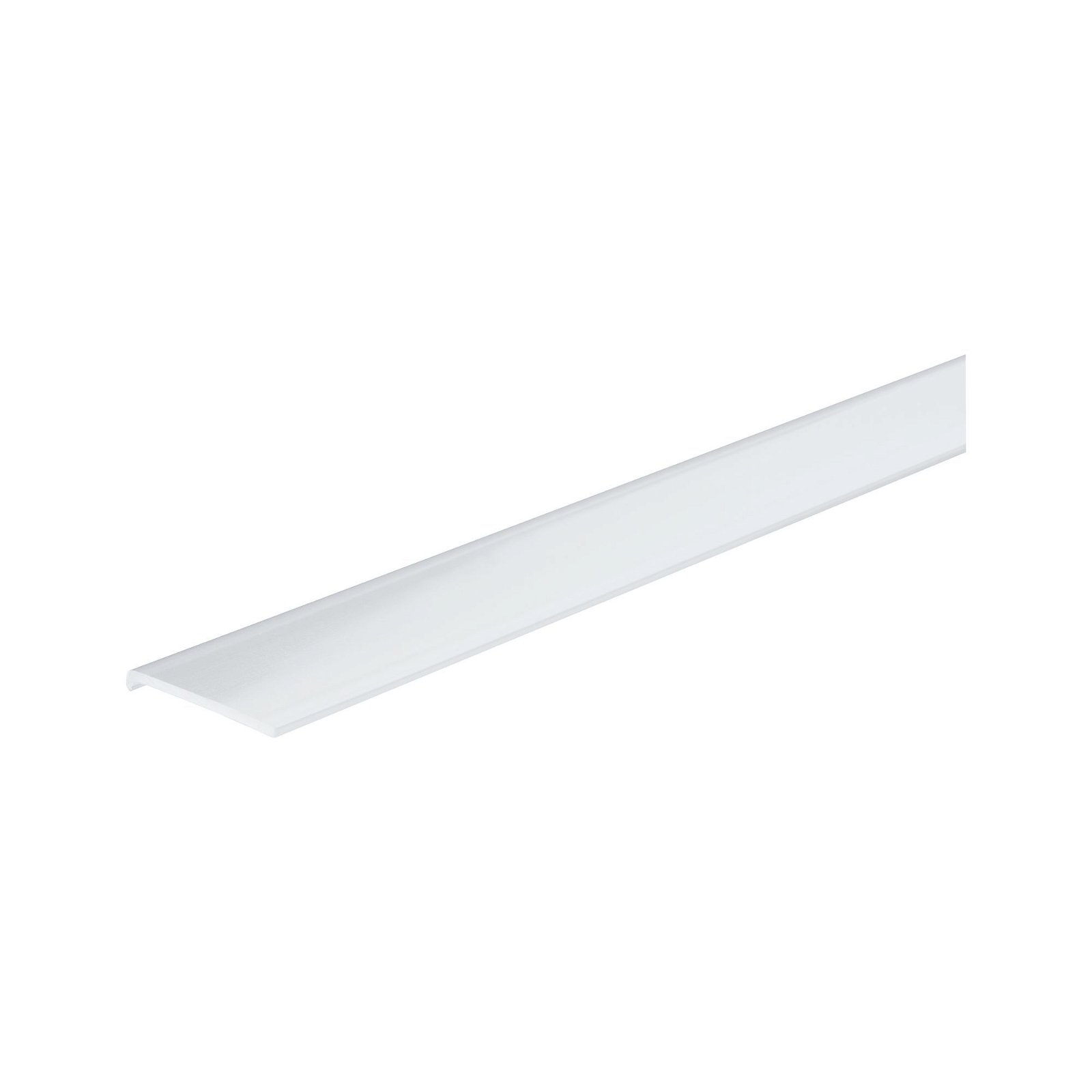 Ein langer, weißer Kunststoffstreifen, wahrscheinlich ein Lichtdiffusor, diagonal im Bild.