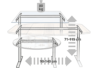 SVITA 92290 Elektrisch höhenverstellbarer Schreibtisch