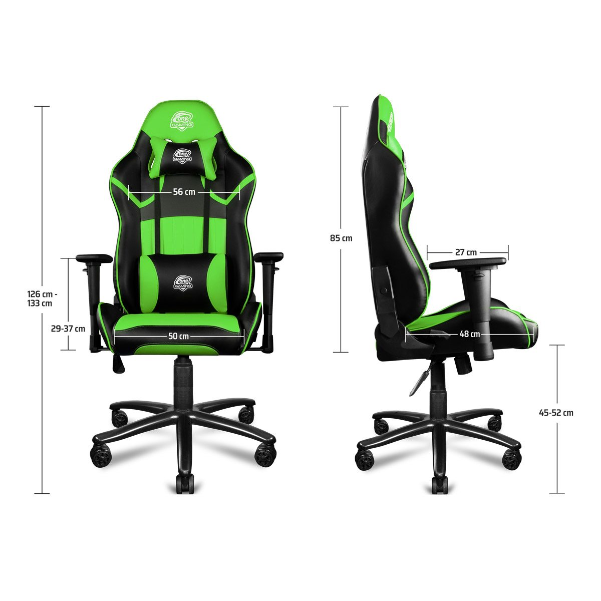 ONE GAMING Chair grün - Stuhl, Gaming Green schwarz Pro