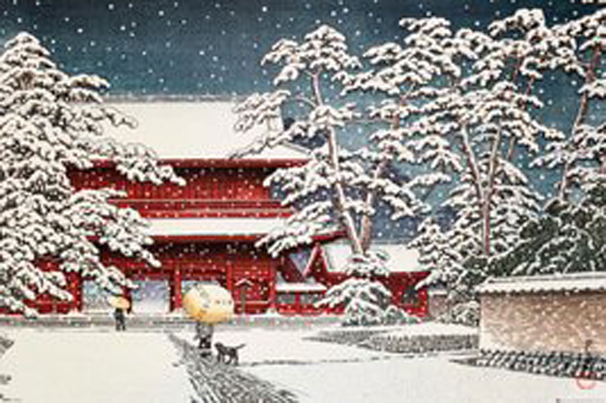 - in the Snow Zojo Kawase Temple