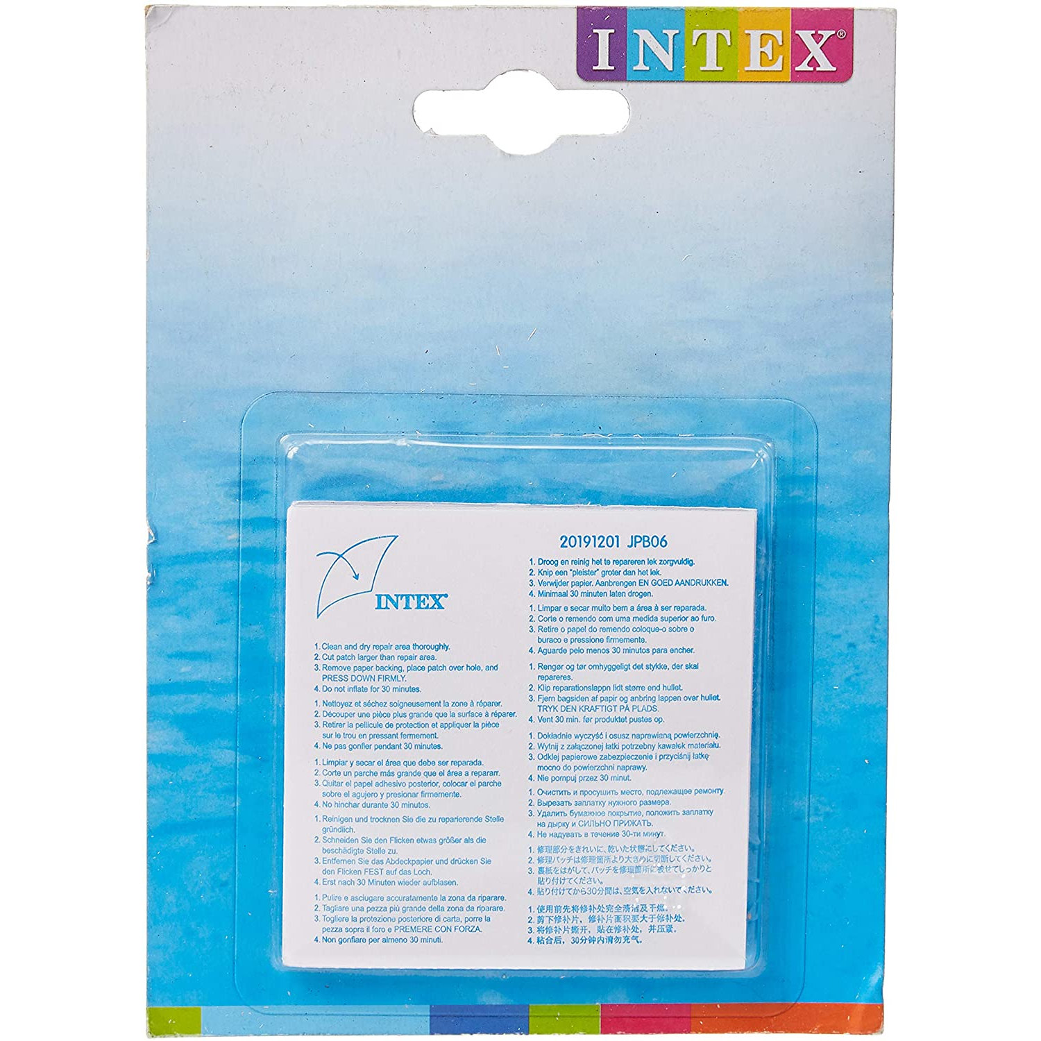 + Wasserspiel, Hoops mehrfarbig Floating Reparaturflicken 58504NP extra INTEX