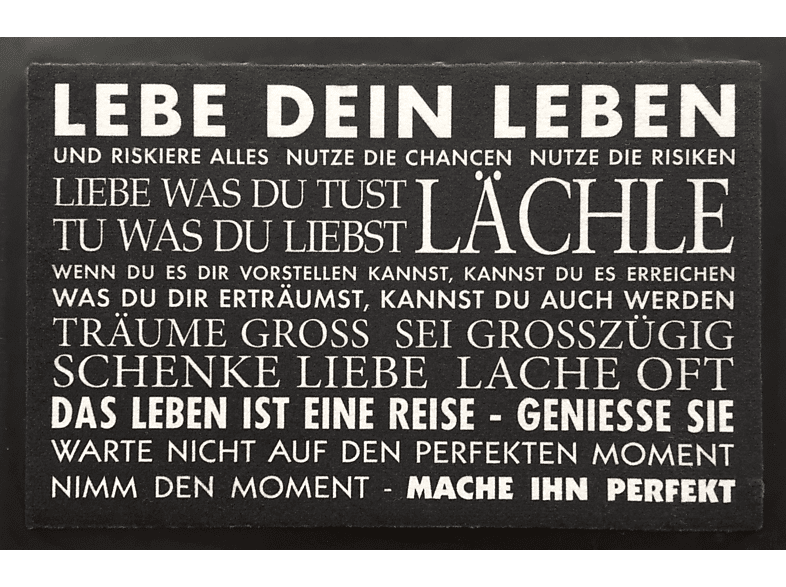 Fußmatte Lebe dein Leben s/w MediaMarkt