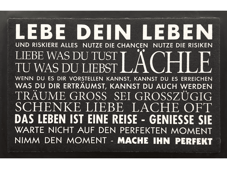 Fußmatte - Lebe dein s/w Leben