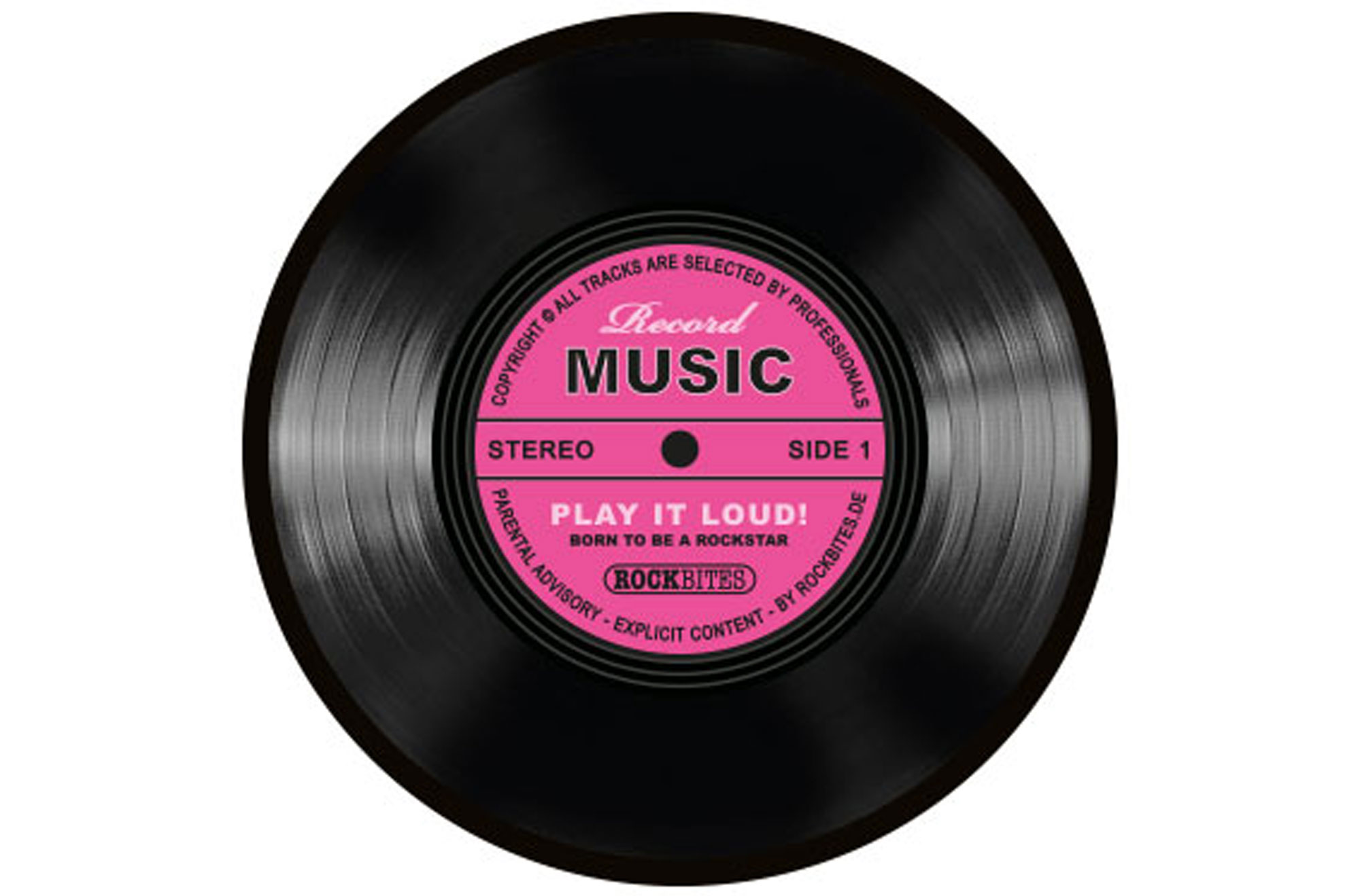 Record Music - pink Mousepad 