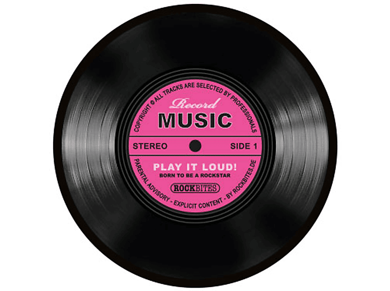 Record Music - pink Mousepad 