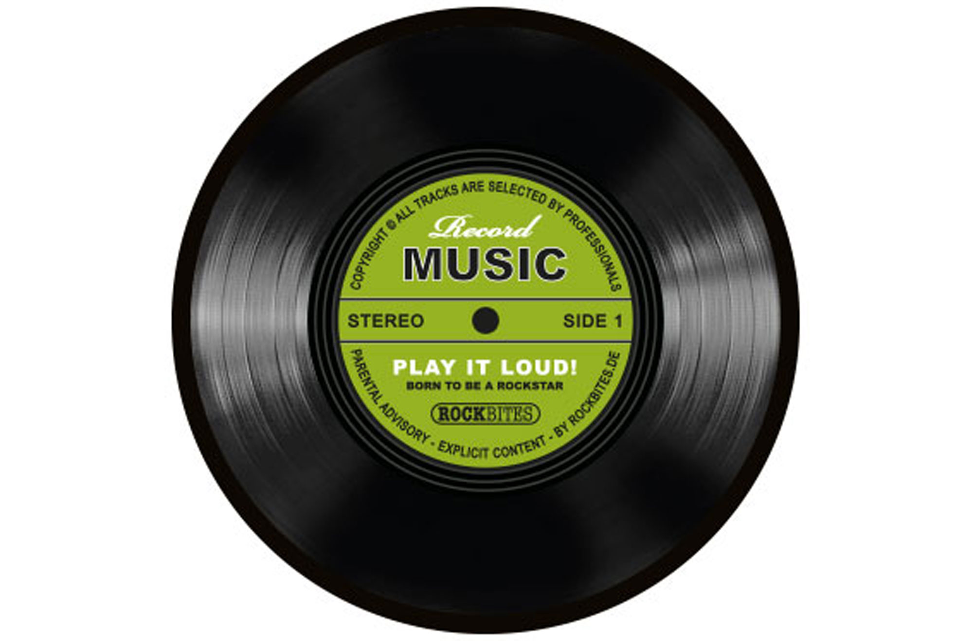 Record Music - grün Mousepad 