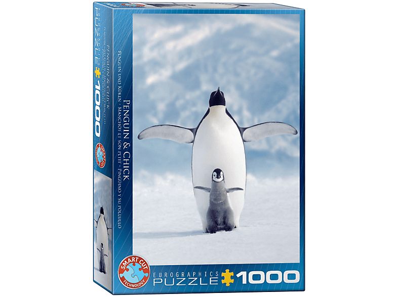 1000 Teile Puzzle - Pinguin mit Küken