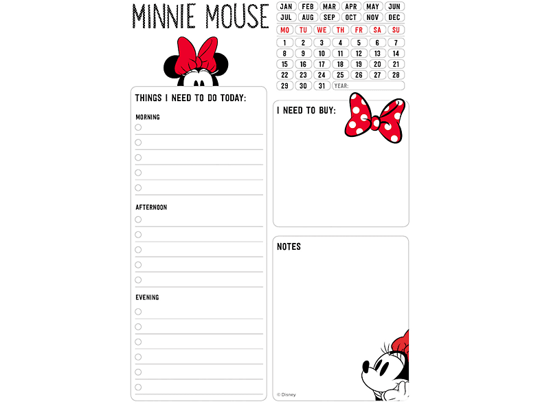 Notizblock - Minnie Mouse