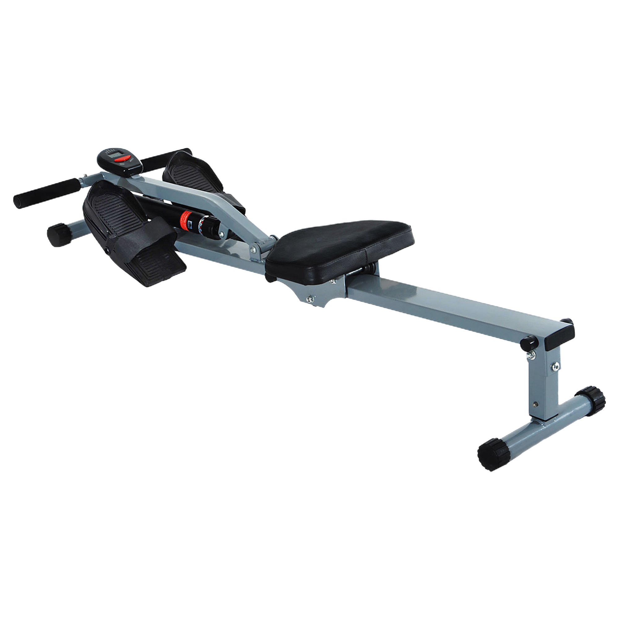 Homcom De Remo ajustable con pantalla lcd para fitness y ejercicios musculación o gimnasio casa carga 100kg a91048 gris 130x67. 5x67cm 100 130x47.5x67