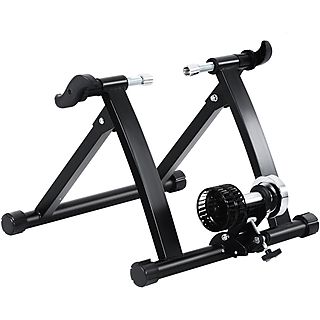 Rodillo Entrenamiento Bicicleta - HOMCOM acero, max 135kg, 26-28 pulgadas, 54.5x47.2x39.1 cm