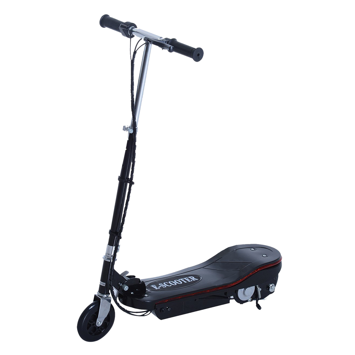 Patinete eléctrico - HOMCOM ajustable en altura, manillar ajustable, +7 años, LED, 10km/h, 50,00 kg, Negro