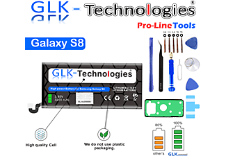 GLK-TECHNOLOGIES Akku für Samsung Galaxy S8 SM-G950F EB-BG950BBE Battery | Accu | 3200 mAh | inklusive Werkzeugset Lithium-Ionen-Akku Smartphone Ersatz Akku