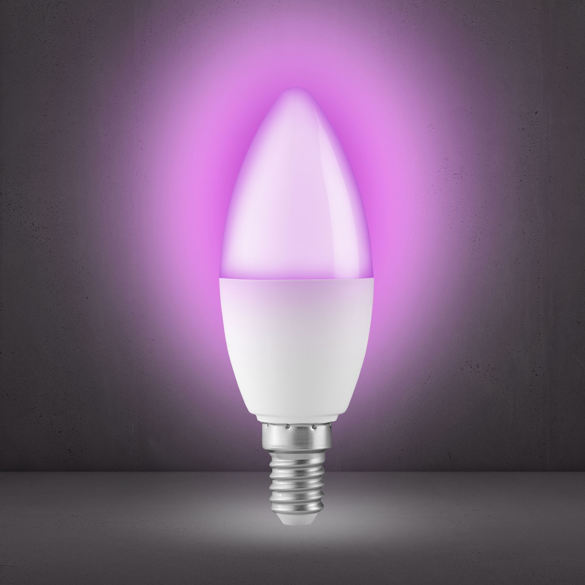 ALECTO smarte,mehrfarbige WLAN-LED-Glühlampe E14-Sockel RGB SMARTLIGHT30 - mit
