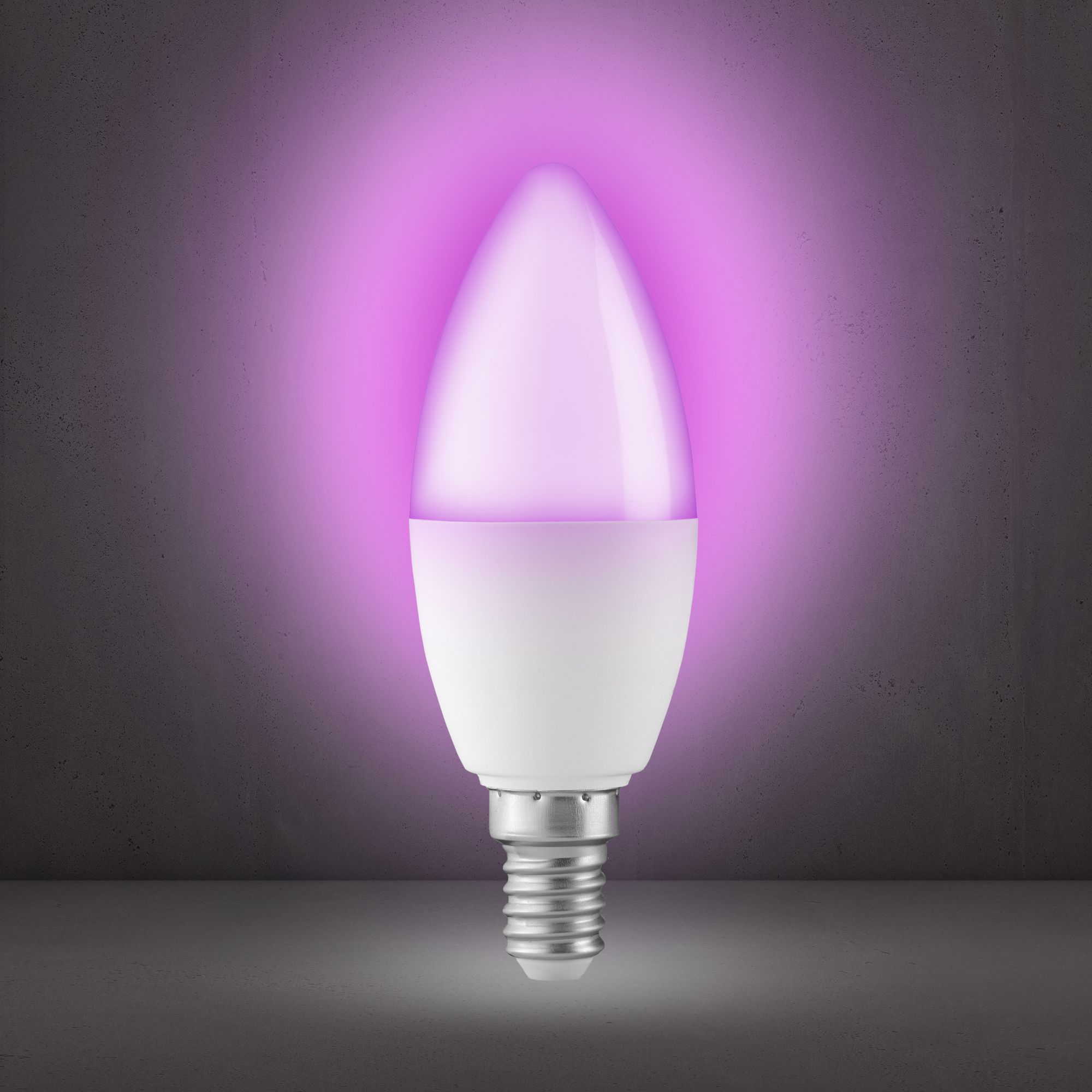 ALECTO SMARTLIGHT30 - mit WLAN-LED-Glühlampe RGB E14-Sockel smarte,mehrfarbige