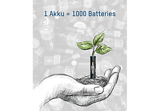 ANSMANN Black Edition Akku DECT 800 wiederaufladbar 4 Stück Micro AAA Batterie, Nickel-Metallhydrid (NiMH), 1.2 Volt, 800 mAh