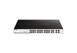 Switch  - DGS-1210-28MP D-LINK, 24 puertos Ethernet, Negro