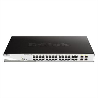 Switch  - DGS-1210-28MP D-LINK, 24 puertos Ethernet, Negro