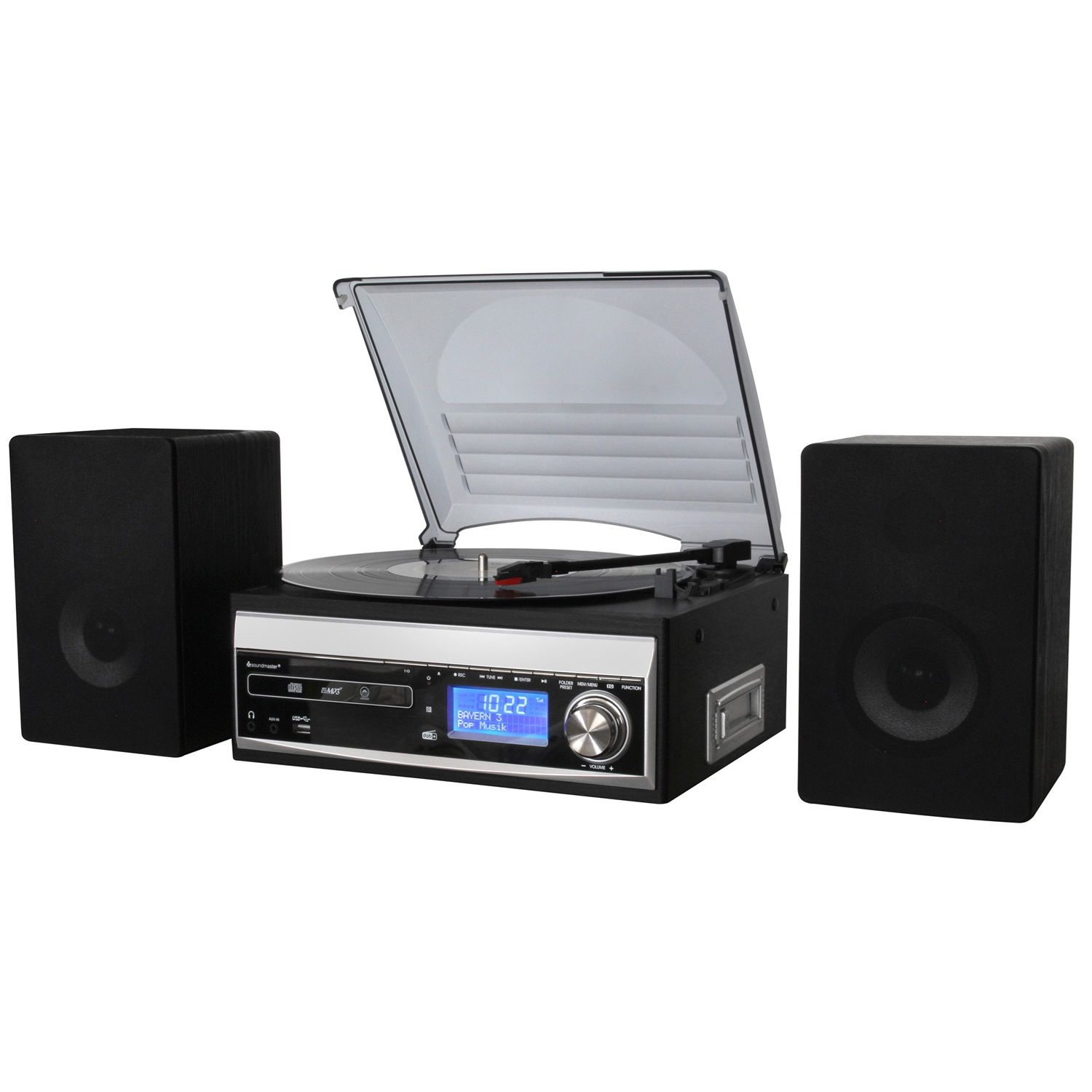 SOUNDMASTER MCD1820SW Multifunktionsradio, DAB+, AM, FM, FM, Bluetooth, DAB+, schwarz DAB