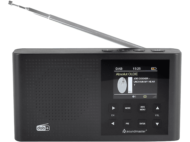 SOUNDMASTER Bluetooth, DAB+, FM, schwarz DAB165SW FM, DAB, AM, DAB+, Multifunktionsradio,