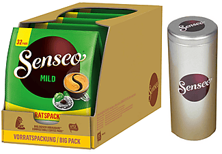 SENSEO Mild UTZ zertifiziert Vorteilspack 5 x 32 Getränke + 1 Senseo Dose - Kaffeepads (Senseo Pad-Maschine)