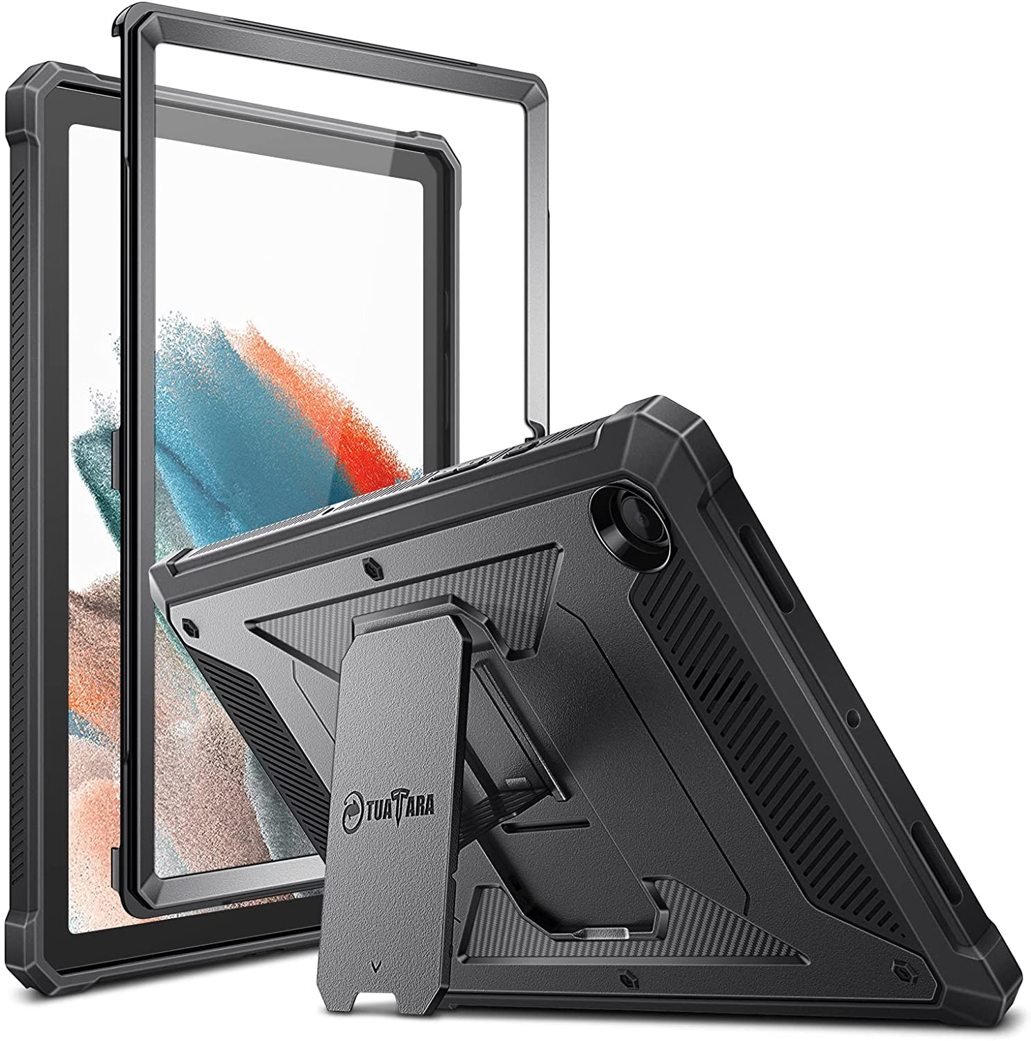 Thermoplastisches Samsung Tablethülle Hülle FINTIE Polyurethan, Schwarz für Bookcover