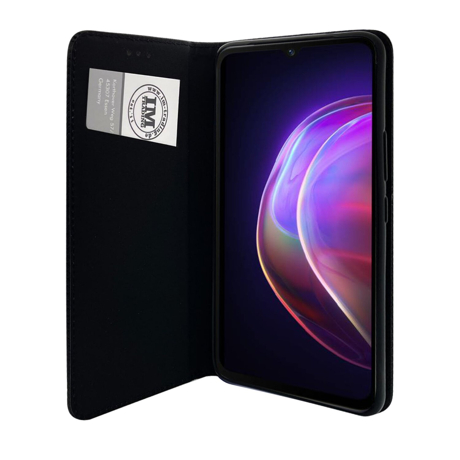 5G, COFI Vivo, Buch-Tasche, Schwarz Bookcover, V21