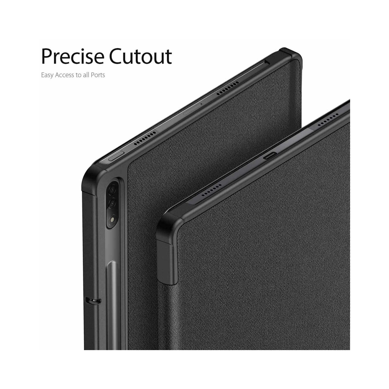 Tablethülle P12 Backcover TAB Leder, Buch DUCIS für ökologisches Schwarz LENOVO PRO Tasche 12.6\