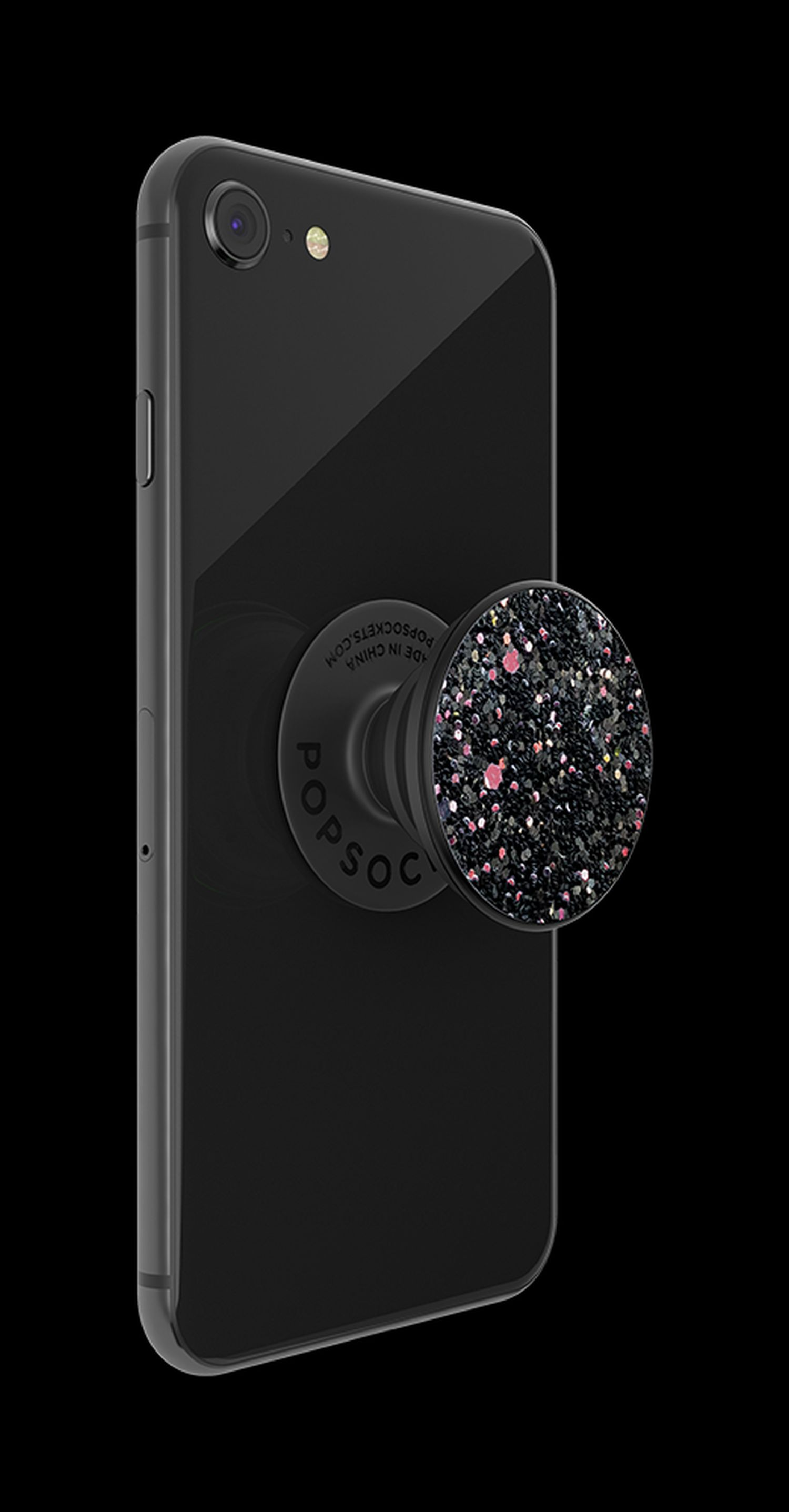 POPSOCKETS PopGrip Premium Sparkle Smartphonehalterung Black Schwarz