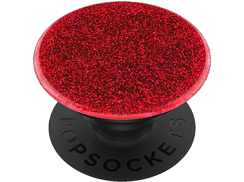 POPSOCKETS PopGrip Premium Glitter Rot Handyhalterung, Red