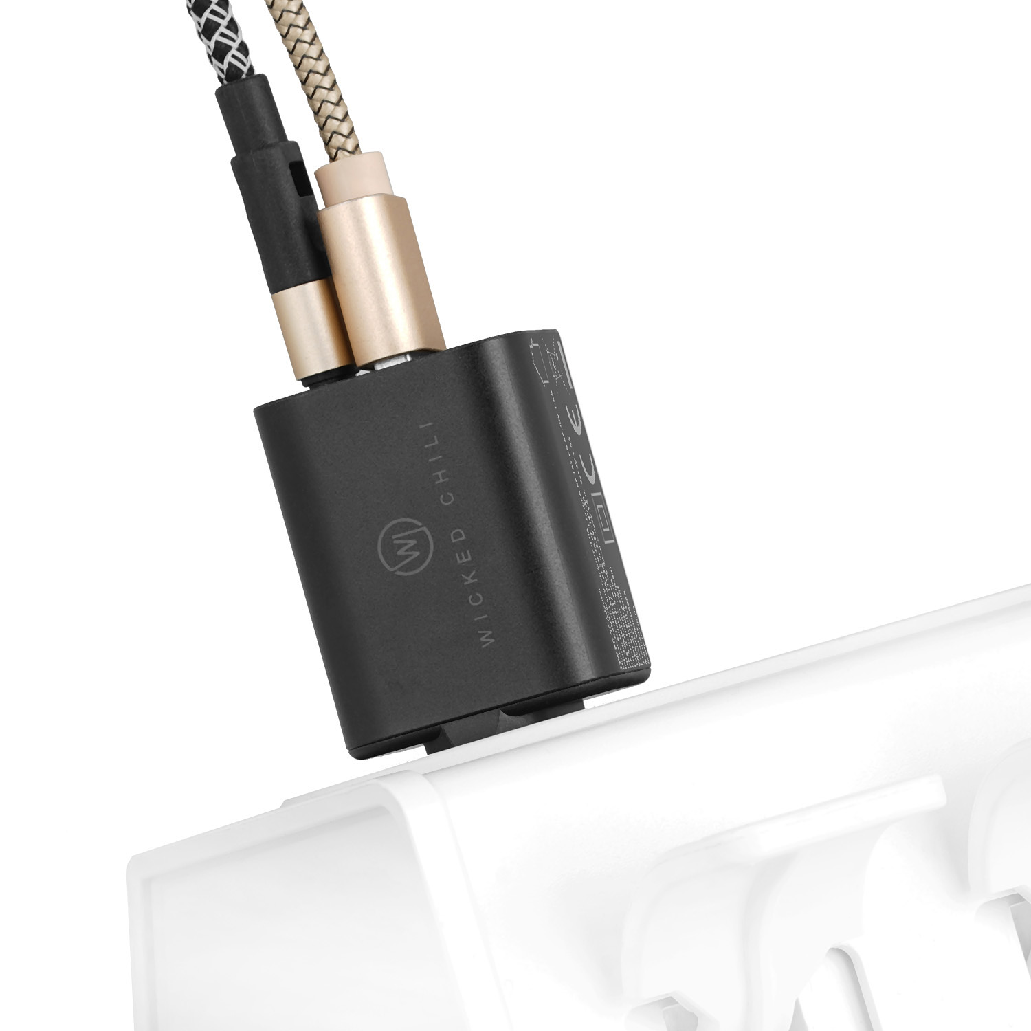 Wicked Chili USB-C Textilkabel (1m) – Dual USB-C, 60W PD 3.0 Schnellladung, Für IPhone, IPad, Samsung, Laptop & Mehr