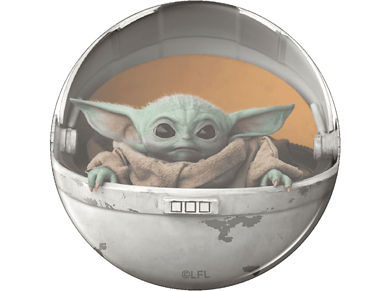 POPSOCKETS PopGrip Yoda Handyhalterung, Grau Pod Baby