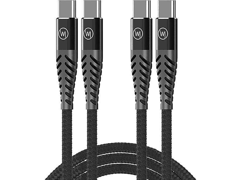 Câble USB-C Vers USB-A Wicked Chili - Lot De 2, Charge Rapide 3A/15W, 1 Mètre - Pour Smartphone, Tablette, Montre Connectée - 7