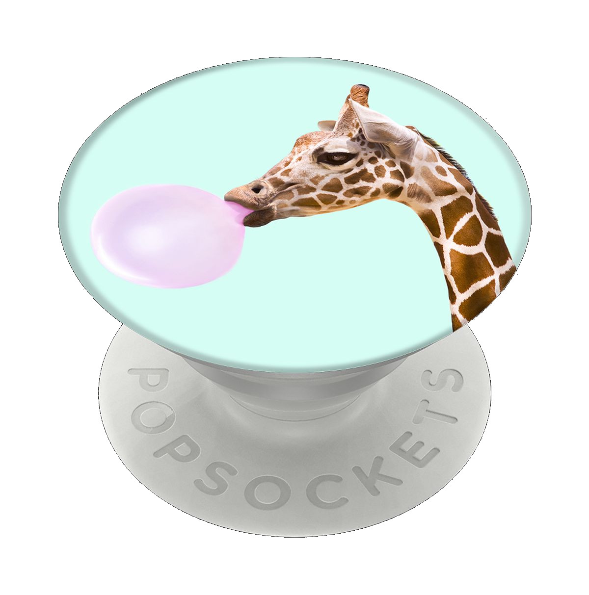 POPSOCKETS PopGrip Bubblegum Giraffe Handyhalterung, Multicolor