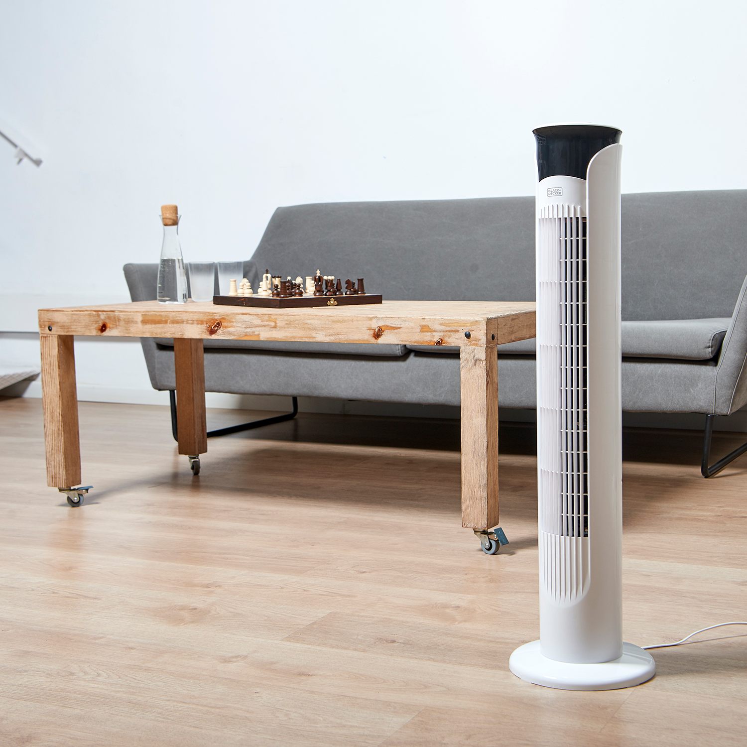 BLACK & DECKER BXEFT48E Turmventilator Weiß (45 Watt)