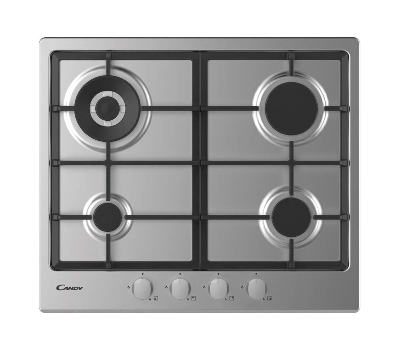 Placa de gas - 33801987 CANDY, Gas, 4 zonas, Acero Inox