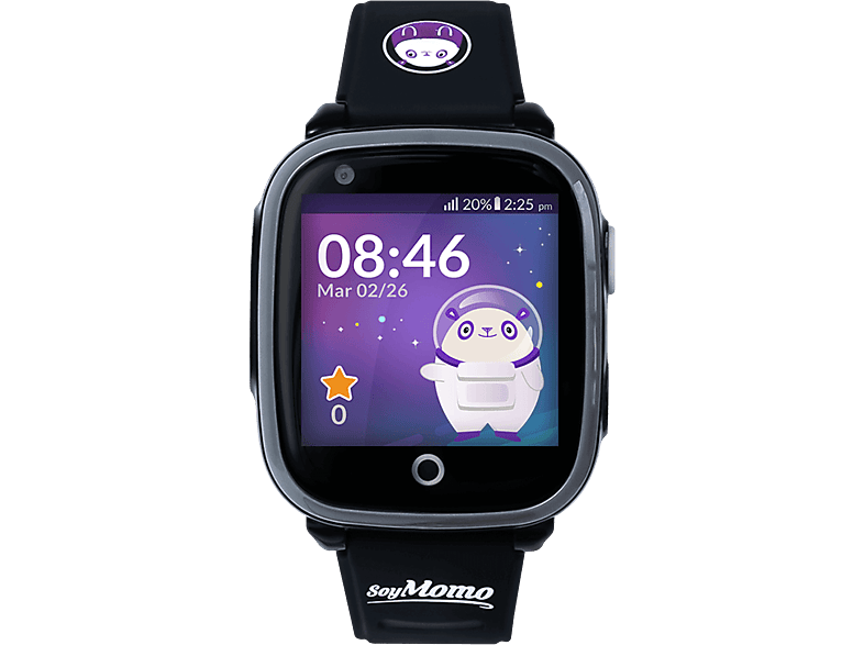 cm, Schwarz SOYMOMO Smartwatch Kinder 4G Kunststoff, Space 10