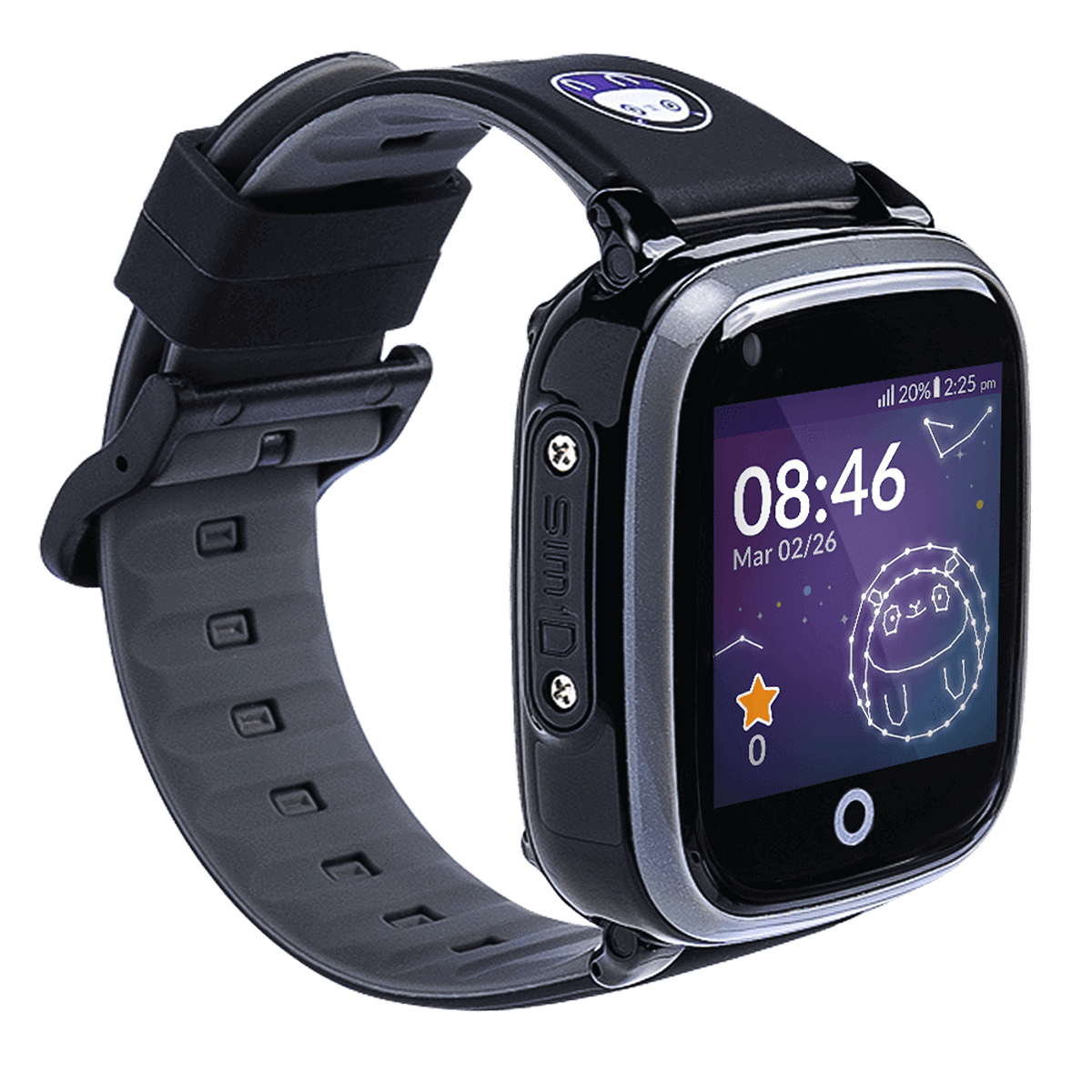 cm, Schwarz SOYMOMO Smartwatch Kinder 4G Kunststoff, Space 10