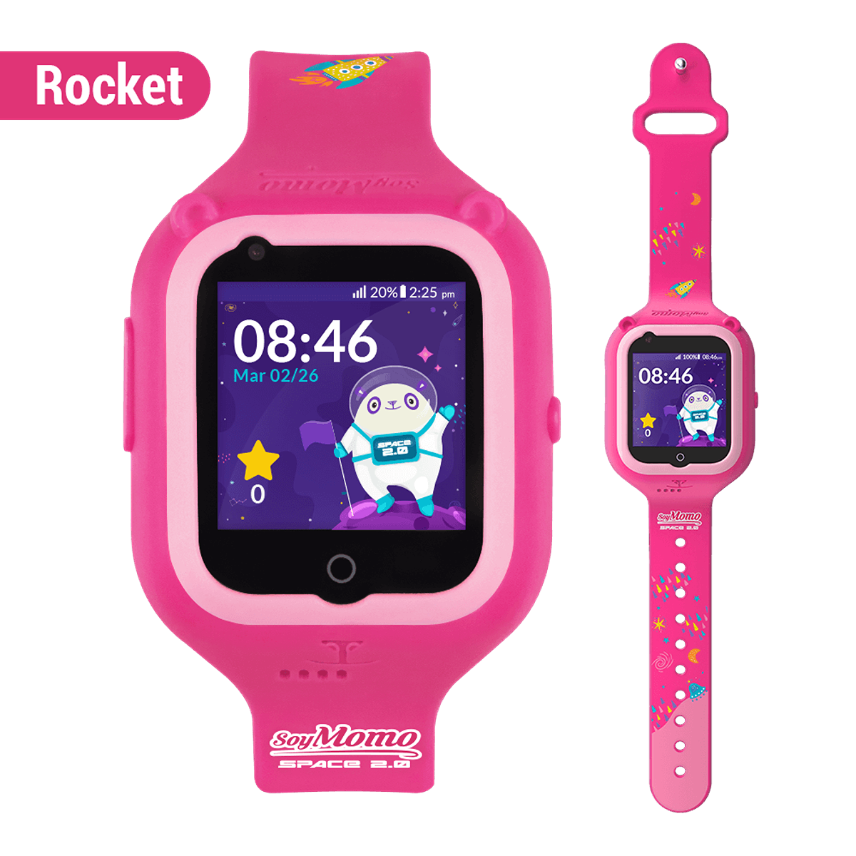 Smartwatch Space Rosa Kinder 2.0 Silikon, SOYMOMO