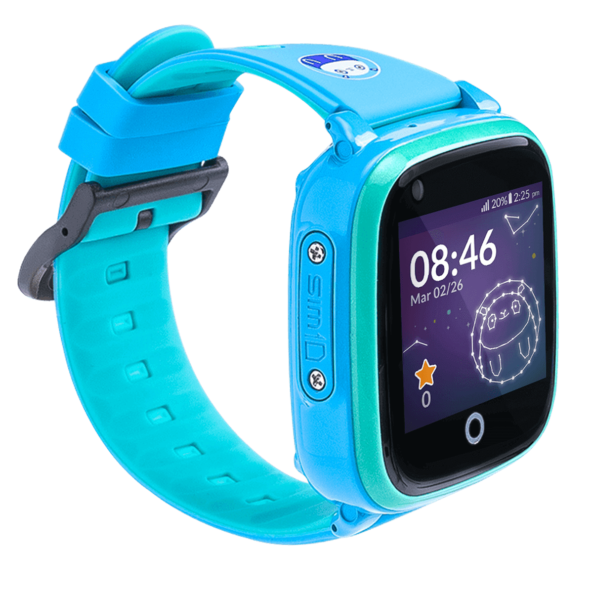 Kunststoff, cm, Blau Space 4G SOYMOMO Kinder 10 Smartwatch
