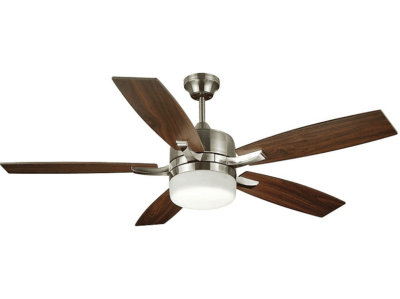 Ventilador de techo CON LUZ - BASTILIPO Bastilipo - Adra Níquel LED (132cm) - Ventilador de techo 3 velocidades con mando a distancia y