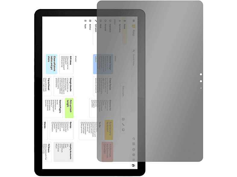 Chromebook) Schwarz IdeaPad Blickschutzfolie 360° Duet Lenovo SLABO View Protection Displayschutz(für