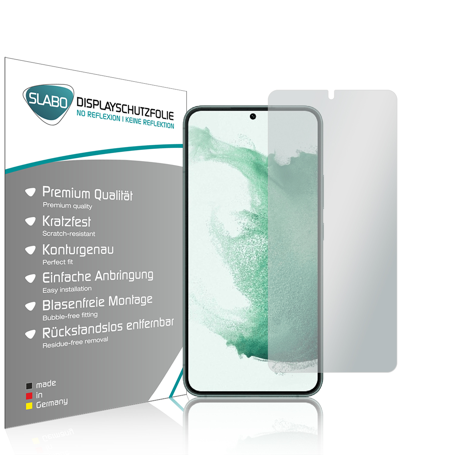 | SLABO Samsung Displayschutzfolie Plus) Galaxy x No Displayschutz(für S22+ S22 4 Reflexion