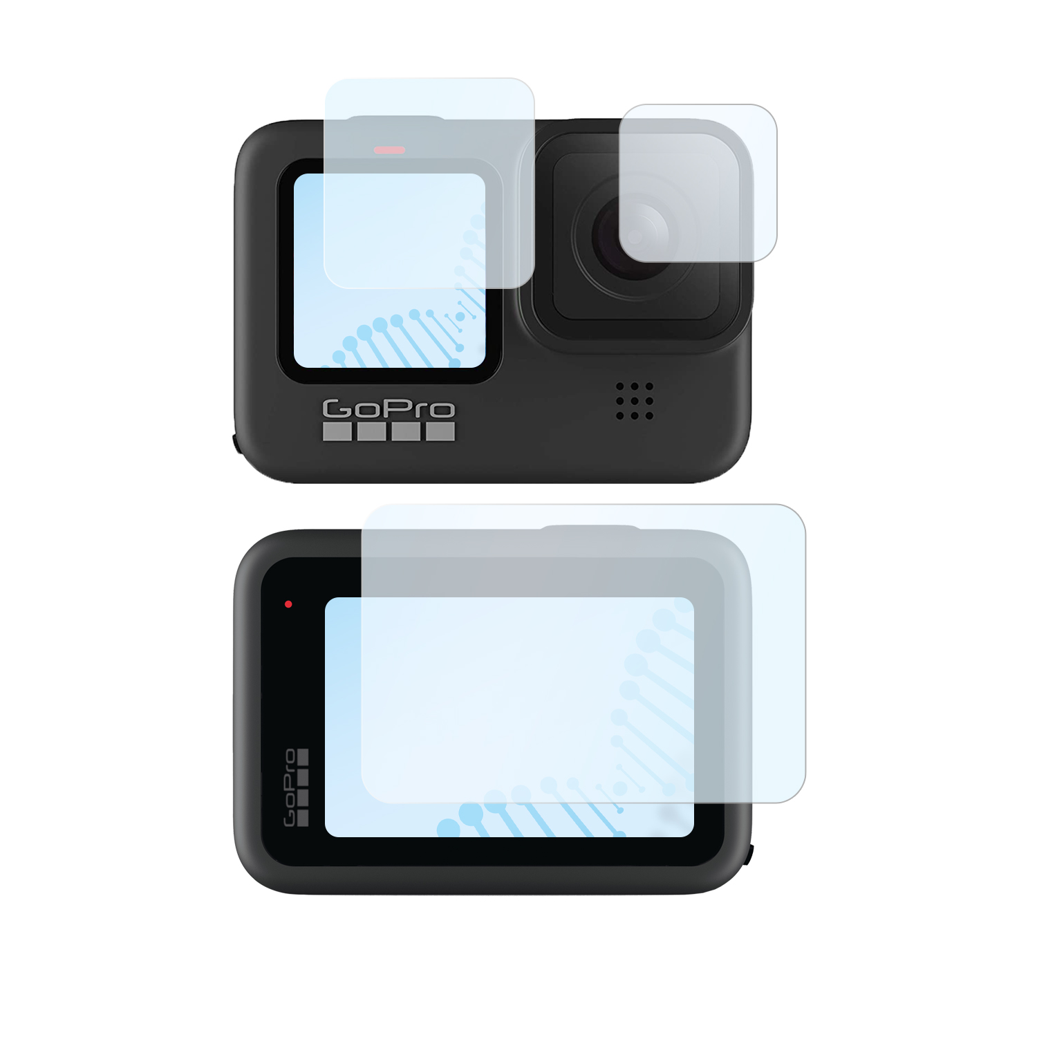 Displayschutz(für GoPro | Hybridglasfolie SLABO antibakterielle HERO10) HERO9 flexible