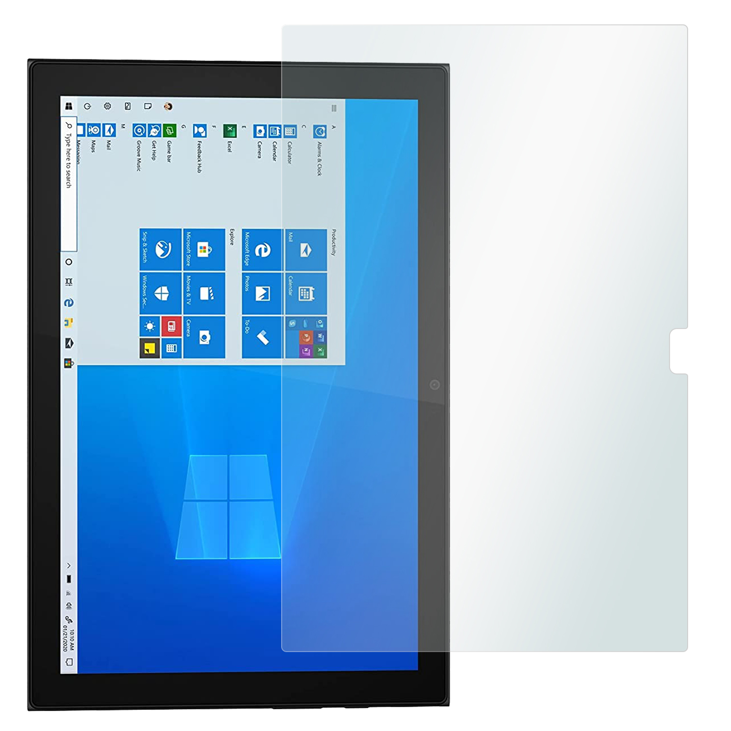 SLABO 2 x Displayschutzfolie Displayschutz(für Crystal Duet 3i) IdeaPad Lenovo Clear