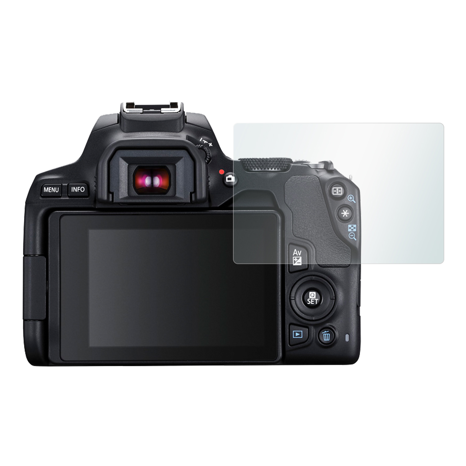 SLABO 4 x Displayschutzfolie Crystal Canon 250D) EOS Displayschutz(für Clear